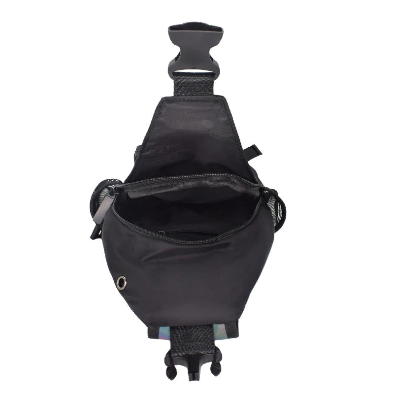 Geometric Luminous Backpack With Headphone Hole School Travel Shoulder Bags
