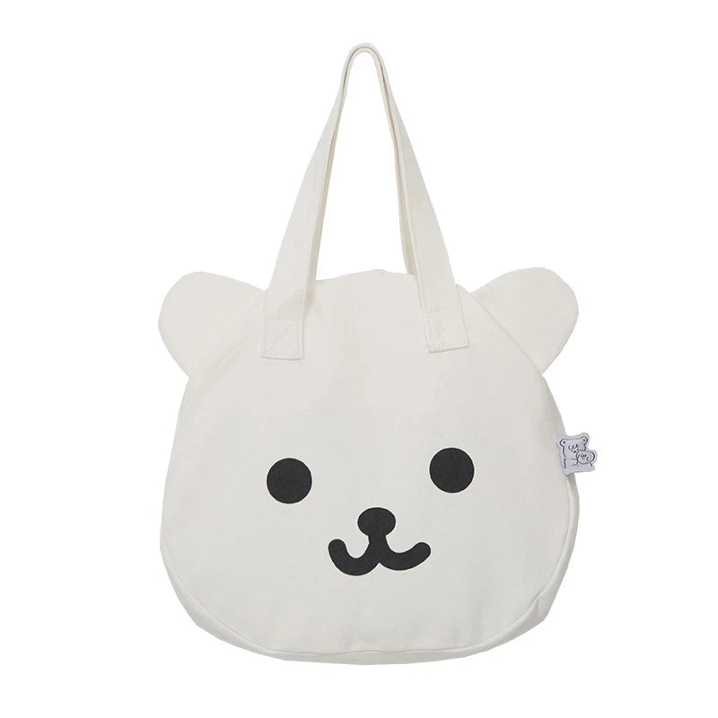 Women Bag Bear Head Double-Sided Back Shoulder Bag Large-Capacity School Bag