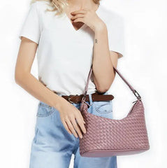 Luxury Woven Leather Handbags for Girls