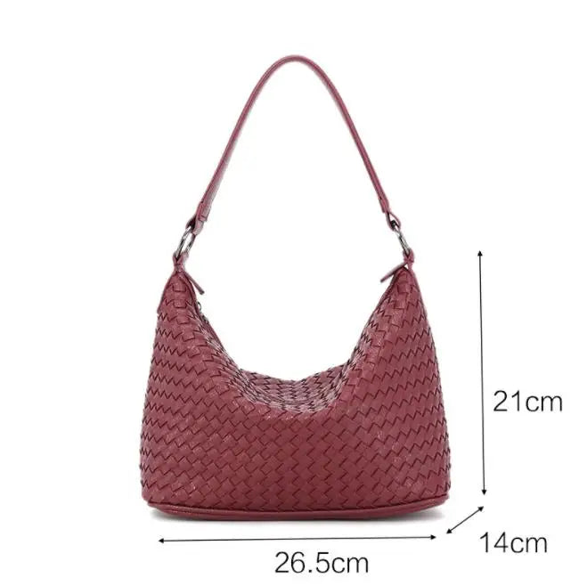 Luxury Woven Leather Handbags for Girls