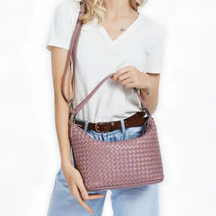 Luxury Woven Leather Handbags for Girls