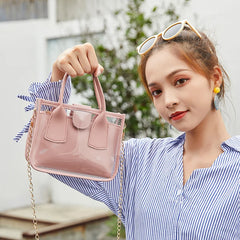 Women Clear Shoulder Bag Chain Crossbody Purse for Daily Travel