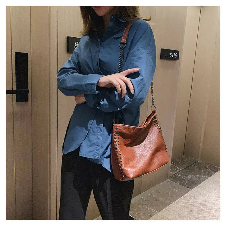 Women Handbag CrossBody Shoulder PU Leather Handbag Tote Waist Pack Bag