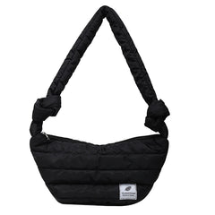 Women Handbag High Space Pad Cotton Feather Down Large Tote Female Shoulder Bags