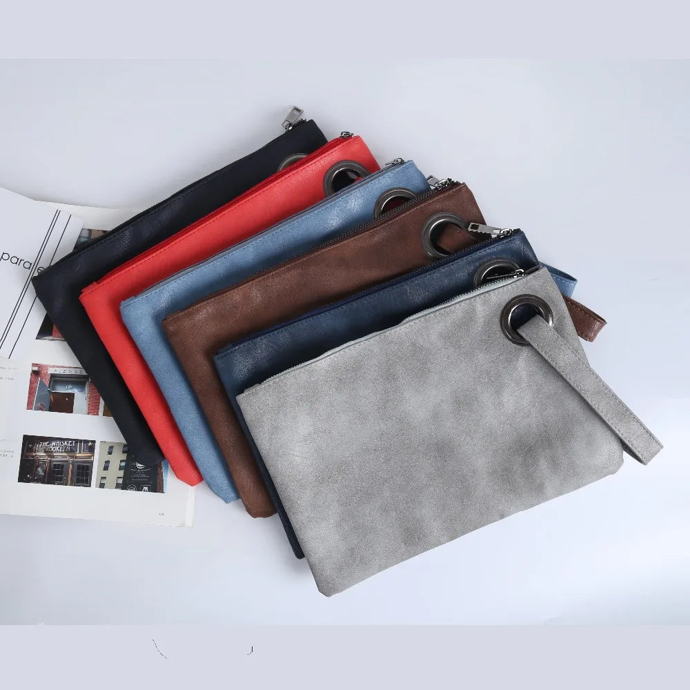 Women Handbag Solid Lady Clutches Bag Soft Girl Zipper Packet Female Casual Bags