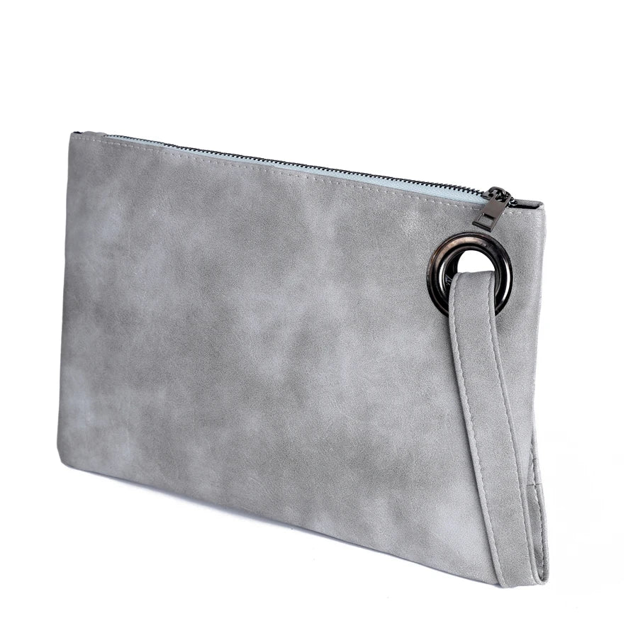 Women Handbag Solid Lady Clutches Bag Soft Girl Zipper Packet Female Casual Bags