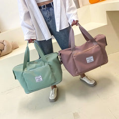 Women Handbag Waterproof Wet Dry Separation Large Capacity Collapsible Bag