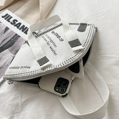 Women Large Mask Shopping Bag Canvas Shoulder Bag Tote Bag