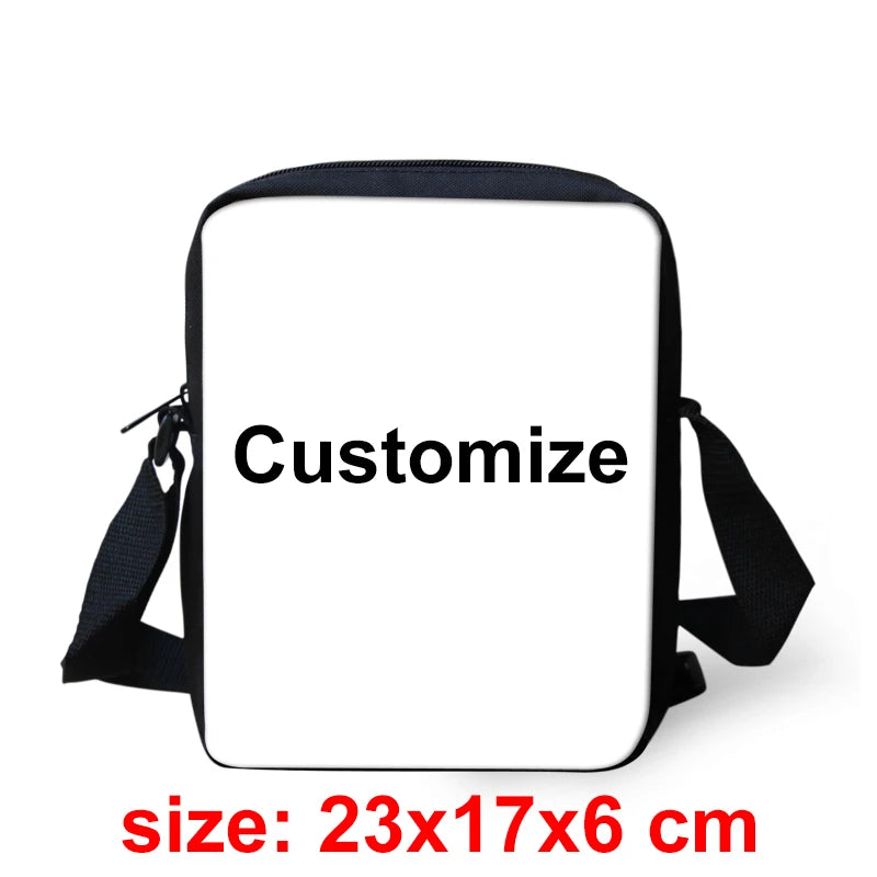 Fire Truck Print Messenger Bag Cute Crossbody Shoulder Bag for Women Girls