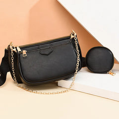 Women Messenger Bags with Purse PU Leather Shoulder Bag Chains Crossbody Small H