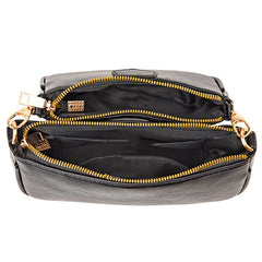 Women Messenger Bags with Purse PU Leather Shoulder Bag Chains Crossbody Small H