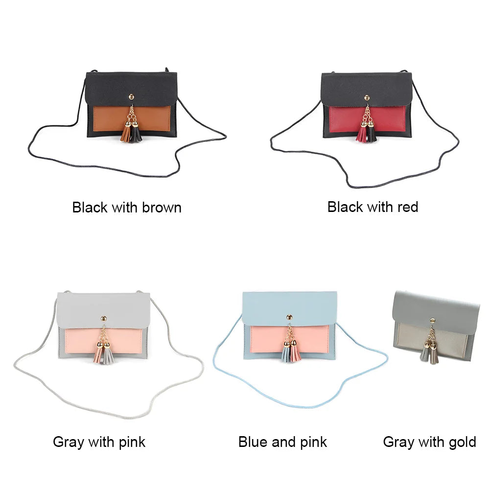 Women Mini Crossbody Bag PU Leather Shoulder Bag Coin Phone Holder