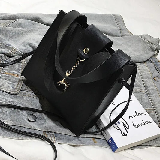 Women PU Leather Handbags Small Square Shoulder Bag Female Deer