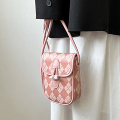 Striped Crossbody Bags Ladies Sling Bags PU Leather Shoulder Bags