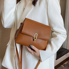 Women PU Leather Solid Shoulder Bag Ladies Casual Travel Shopping Crossbody Bags