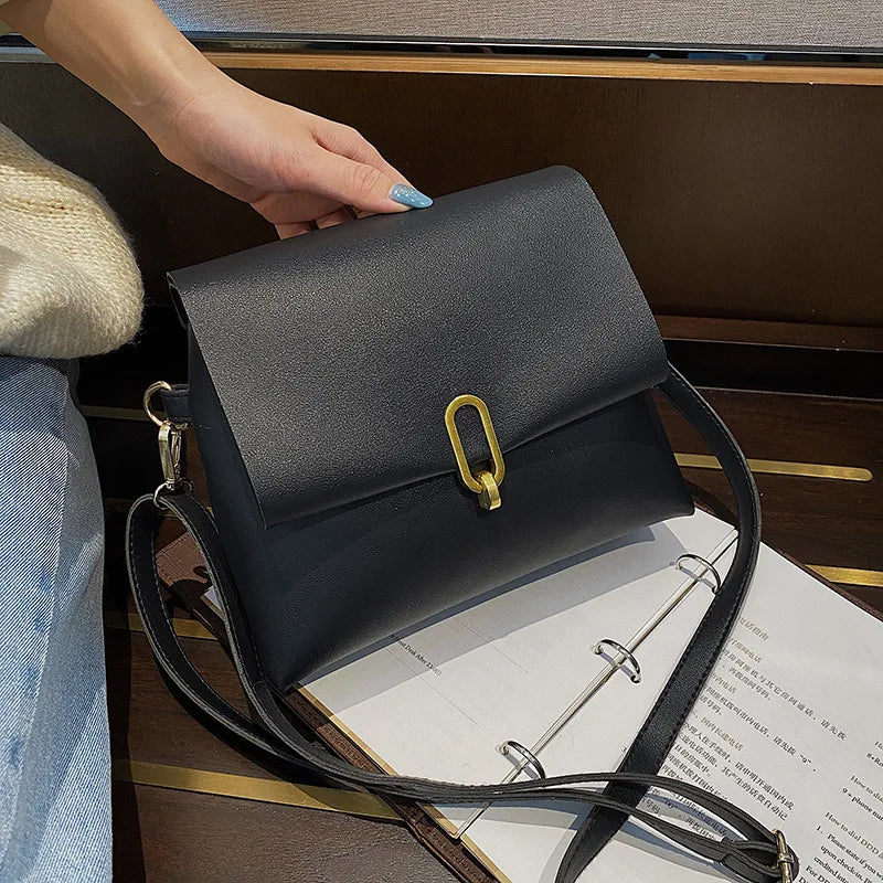 Women PU Leather Solid Shoulder Bag Ladies Casual Travel Shopping Crossbody Bags