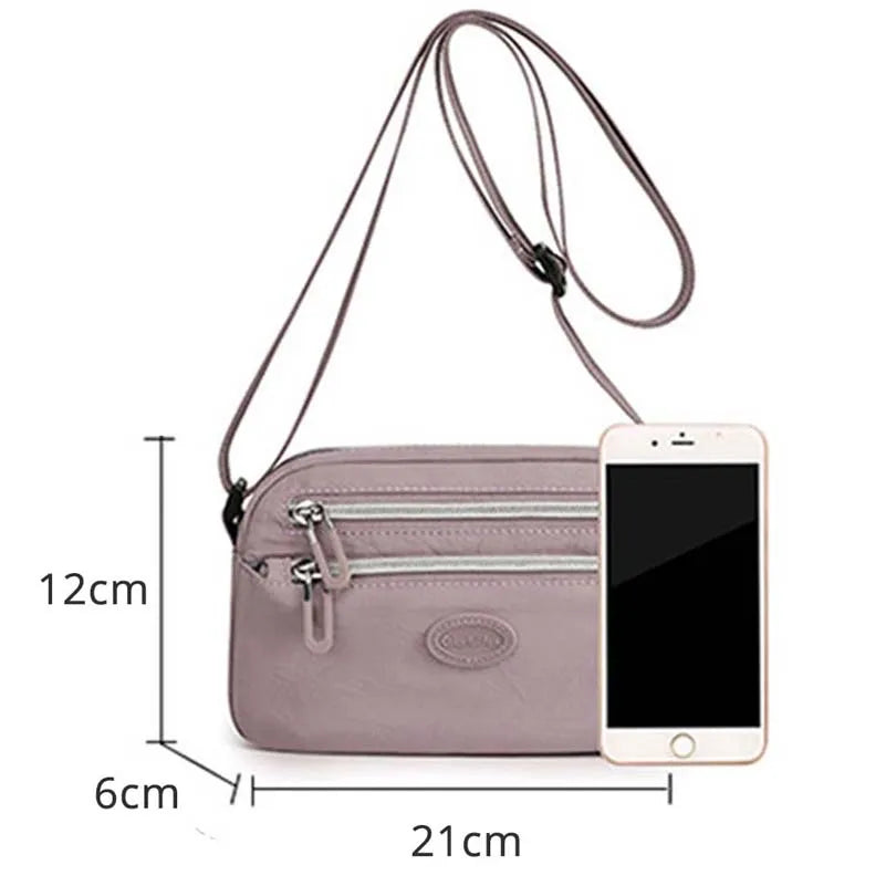 Women's Small Shoulder Bag Zipper Phone Purse Wallet