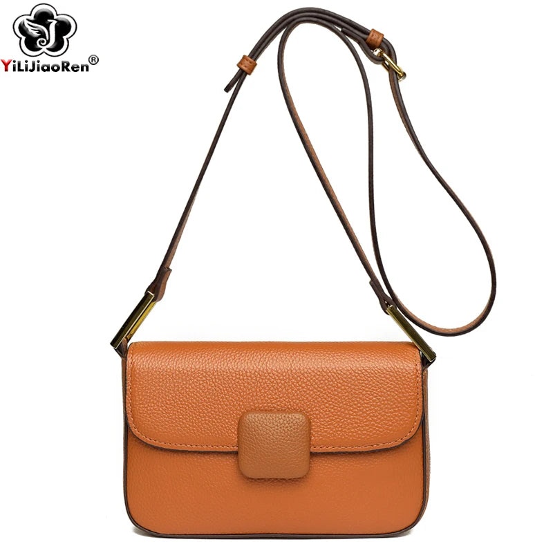 Leather Crossbody Bag for Women Mini Handbag Travel Messenger Bag