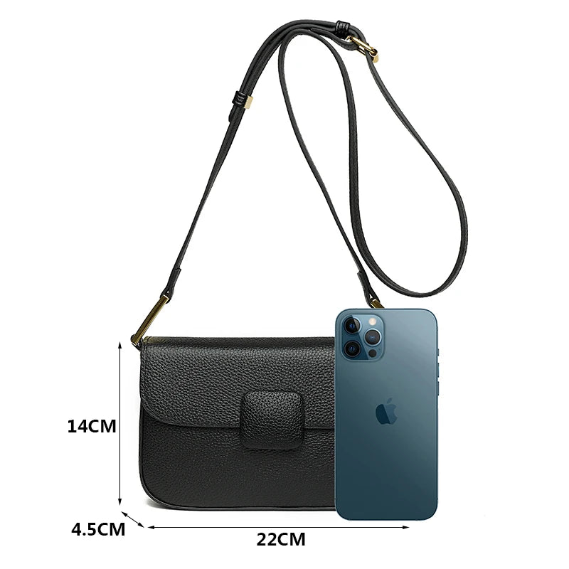 Leather Crossbody Bag for Women Mini Handbag Travel Messenger Bag