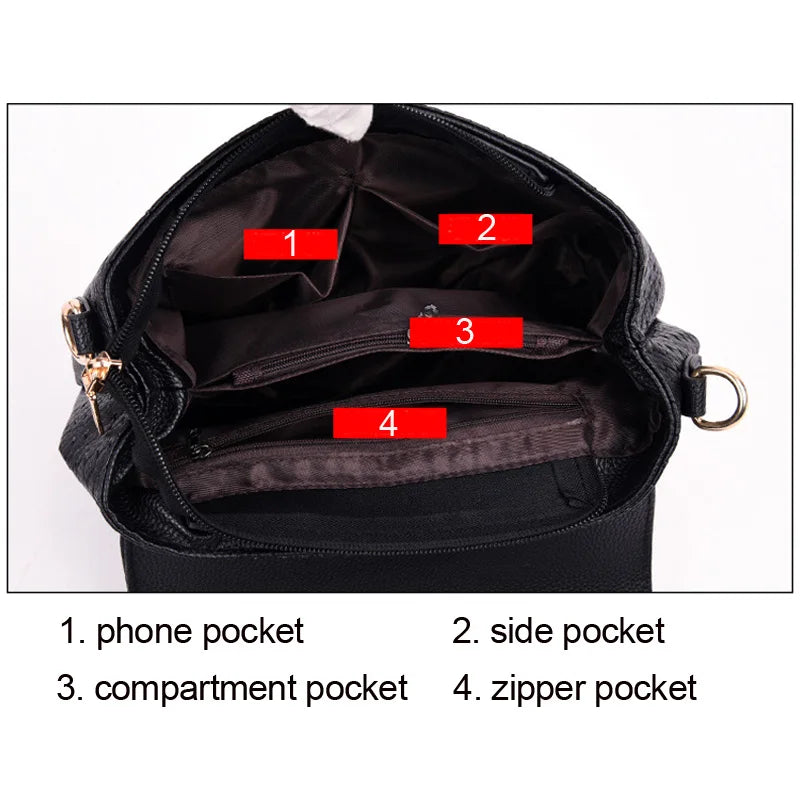 Women Shoulder Bag Handbag Crossbody Bags PU Leather Ladies Purse