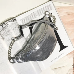 Glitter Sequin Waist Bag Shiny Fanny Pack