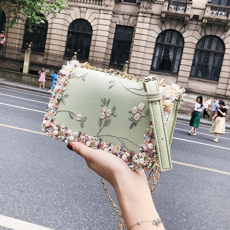 Women Shoulder Crossbody Bags Leather Lock Flap Handbag Chain Lady