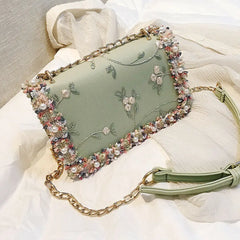 Women Shoulder Crossbody Bags Leather Lock Flap Handbag Chain Lady