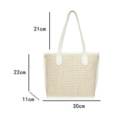 Straw Beach Bag Large Capacity Shoulder Handbag