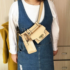 Women Leather Waist Bag Crossbody Pack Hip Belt Phone Pouch Purse