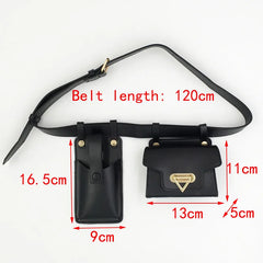 Women Leather Waist Bag Crossbody Pack Hip Belt Phone Pouch Purse