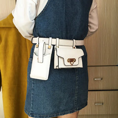 Women Leather Waist Bag Crossbody Pack Hip Belt Phone Pouch Purse
