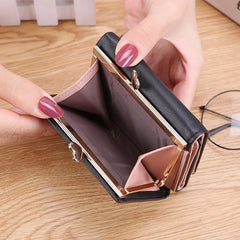 Women Wallet Wearable Concise PU Leather Position High Purse Money Clip