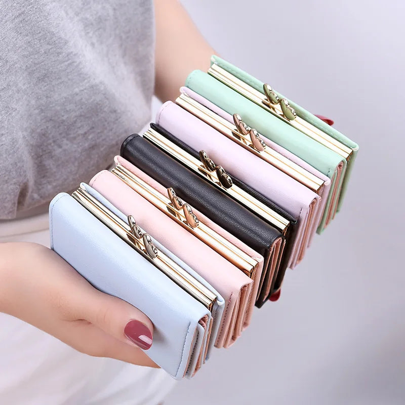 Women Wallet Wearable Concise PU Leather Position High Purse Money Clip