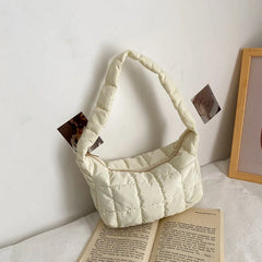 Cloud Shoulder Bag Pleated Rhombus Handbag