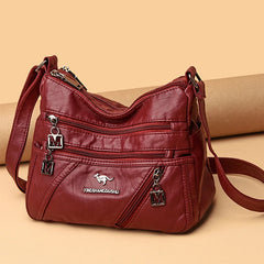 Women's High Leather Underarm Bag Anti Theft Shoulder Bag