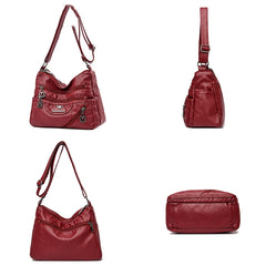 Women's High Leather Underarm Bag Anti Theft Shoulder Bag