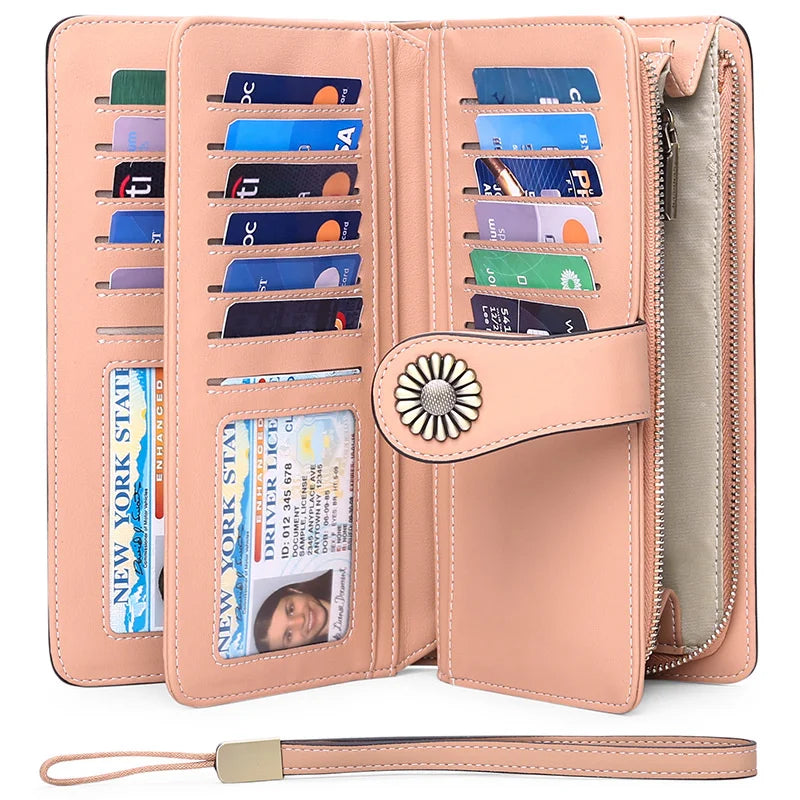 Women's Long Wallet Pu Multifunctional High Women's Wallet RFID Handbag