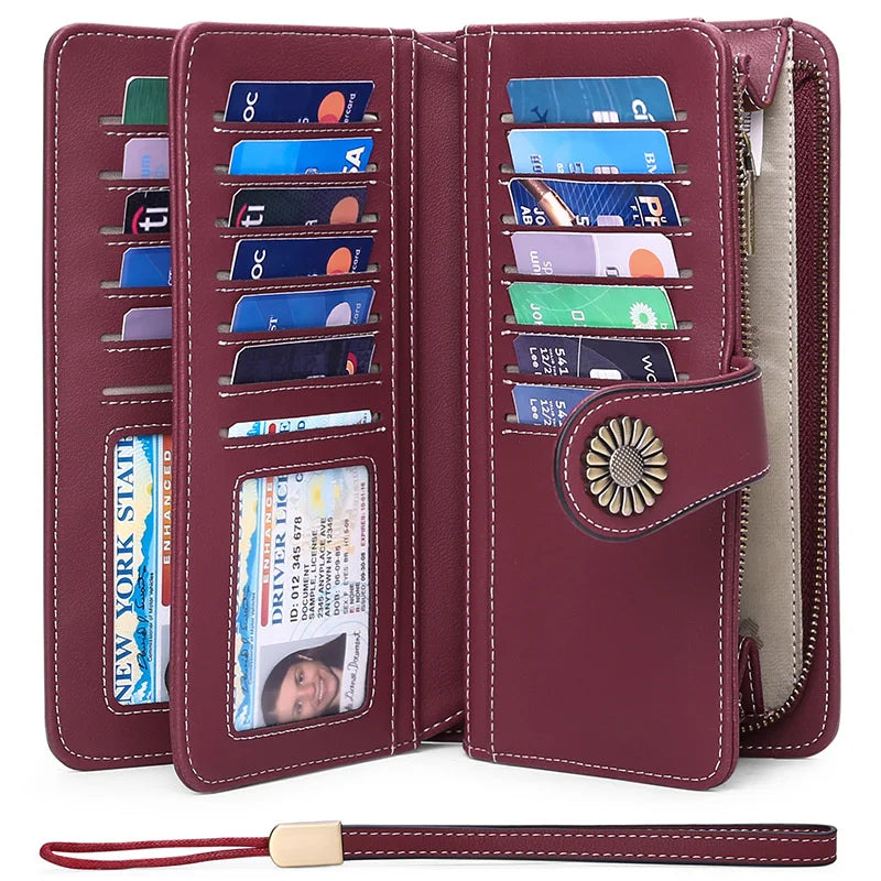 Women's Long Wallet Pu Multifunctional High Women's Wallet RFID Handbag