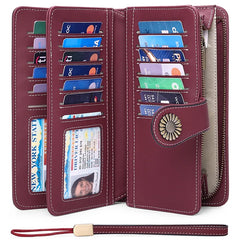 Women's Long Wallet Pu Multifunctional High Women's Wallet RFID Handbag