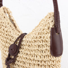 Woven Shoulder Bags Straw Summer Women Crossbody Beach Travel Handbag