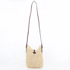 Woven Shoulder Bags Straw Summer Women Crossbody Beach Travel Handbag