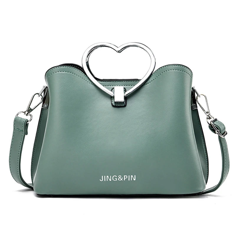 Yellow PU Leather Handbag Crossbody Bags For Women Travel Shoulder