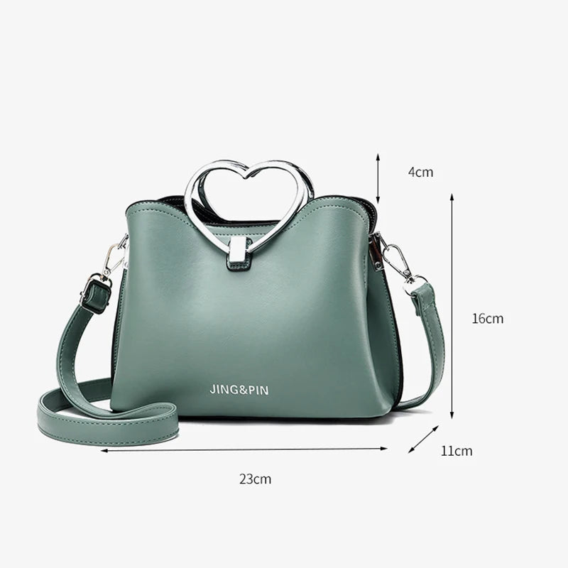 Yellow PU Leather Handbag Crossbody Bags For Women Travel Shoulder