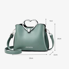 Yellow PU Leather Handbag Crossbody Bags For Women Travel Shoulder