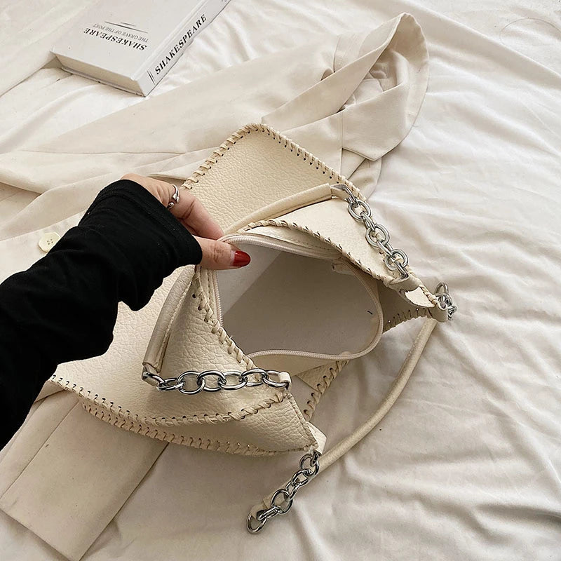 Fashionable Leisure Tote Chain Daily PU Leather Women Shoulder Bags