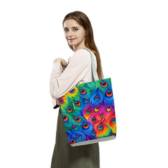 Feather Print Handbags For Woman Daily Tote Bags High Capacity Shoulder Bags