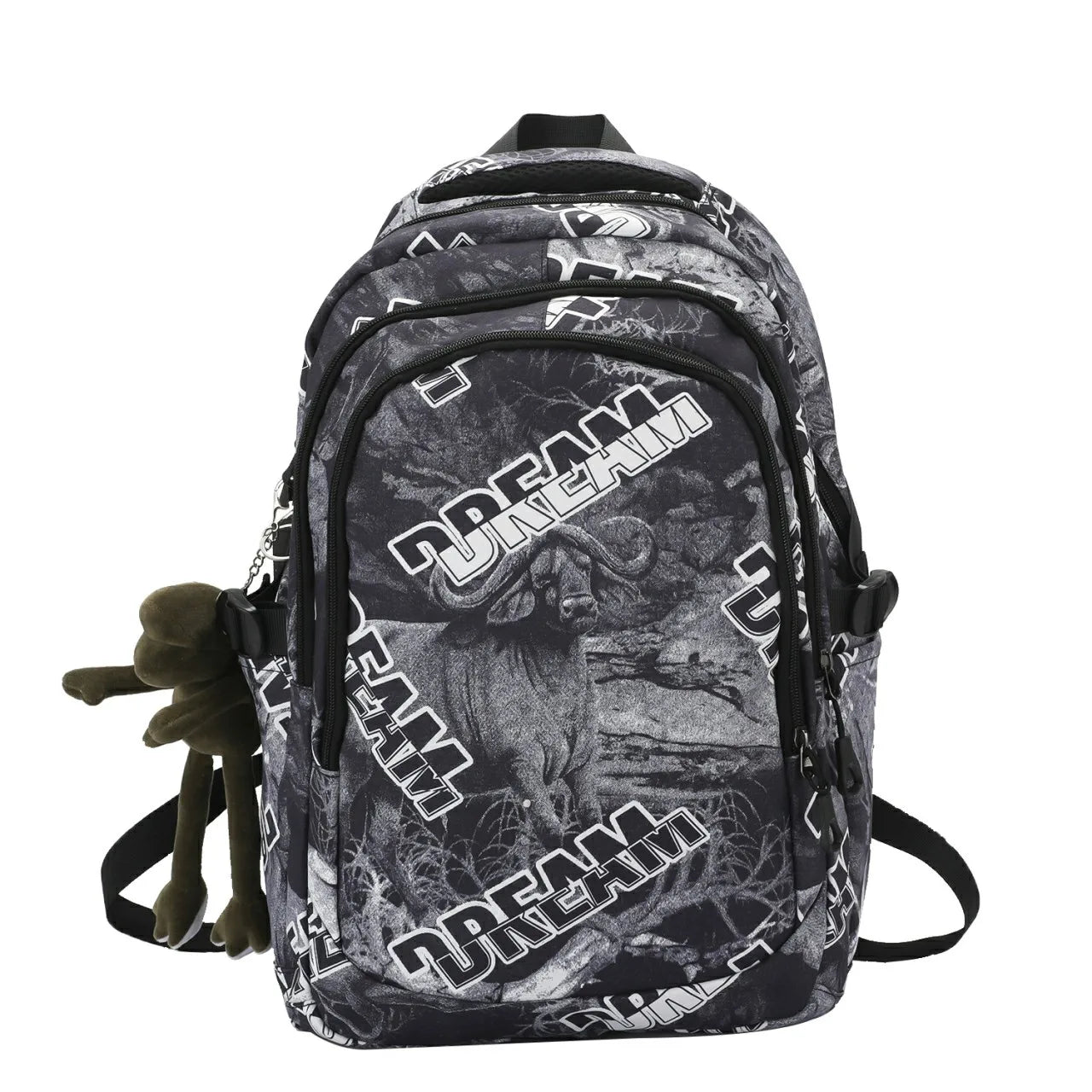 Female Cartoon Print Book Bag Women Leisure School Bag Girl Graffiti Laptop Back