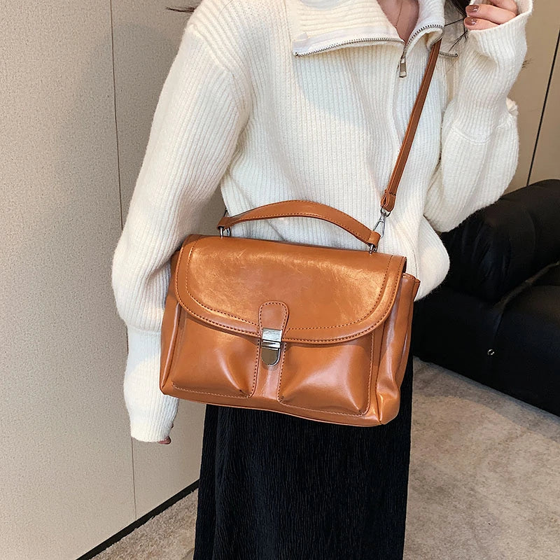 Vintage Large Capacity Women Shoulder Bag Lady Briefcase Satchel Hobo Bag