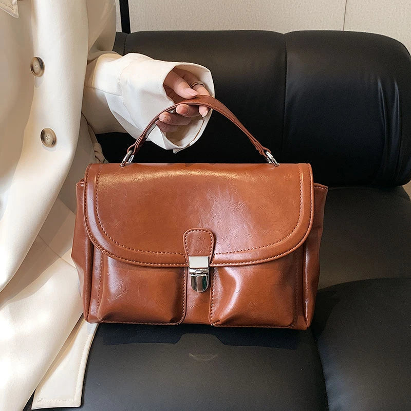 Vintage Large Capacity Women Shoulder Bag Lady Briefcase Satchel Hobo Bag
