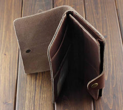 Men's Retro Leather Long Wallet Clutch